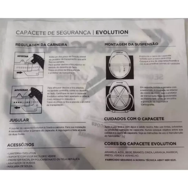 Capacete Evolution Carbografite Azul Classe B