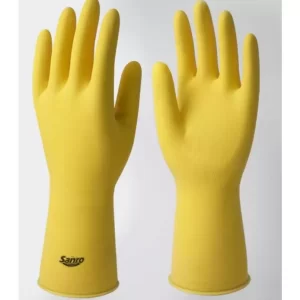 Kit 10 Luvas Látex Limpeza Multiuso - Sanro Fit Amarela