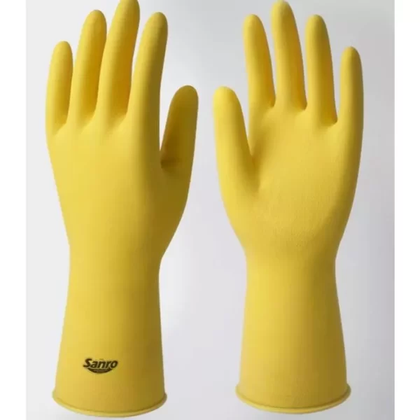 Kit 10 Luvas Látex Limpeza Multiuso - Sanro Fit Amarela