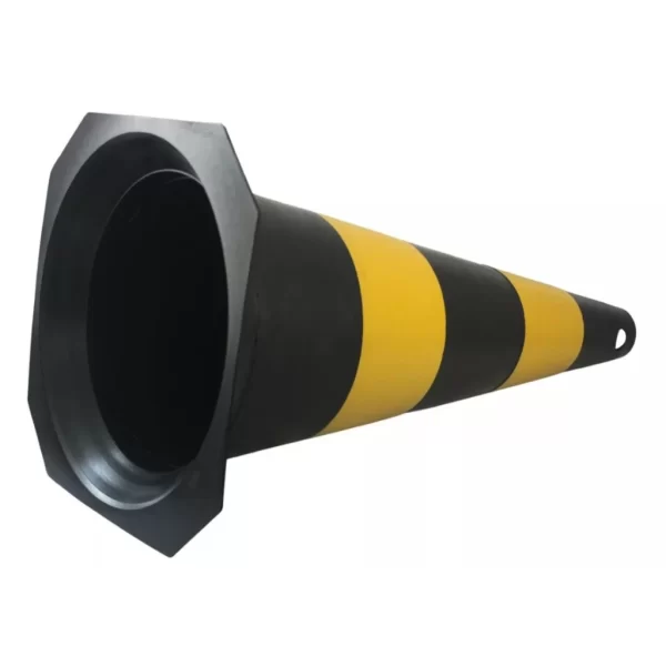 2 Cones de PVC 75 cm para Sinalização - Amarelo e Preto